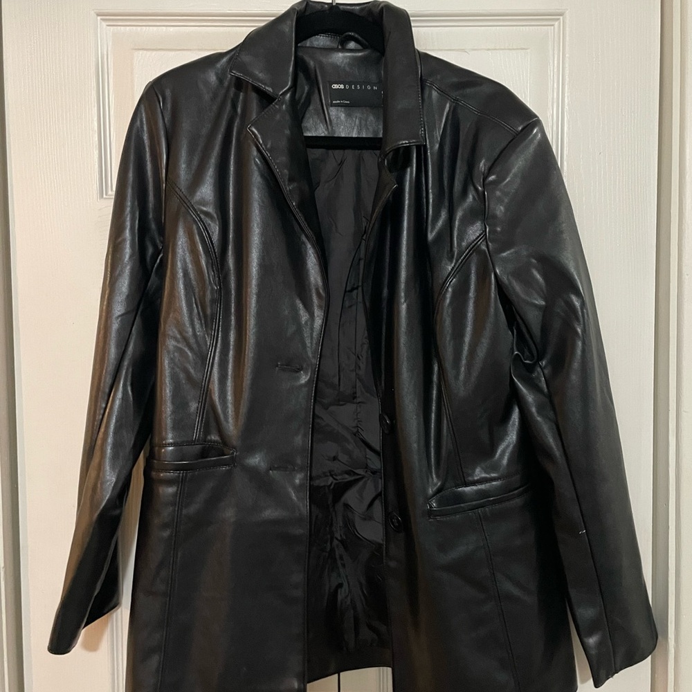 Women's Black Faux Leather Jacket
